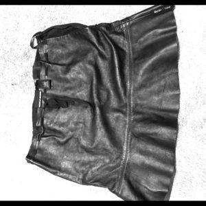 DKNY leather skirt